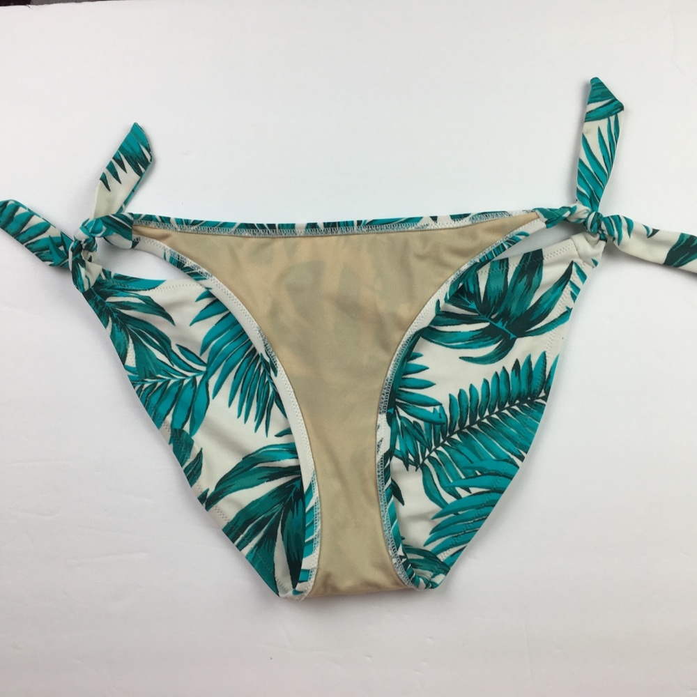 Old Navy Tropical Palms Blue/Green Bikini XS - Picture 3 of 8